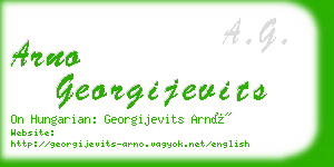 arno georgijevits business card